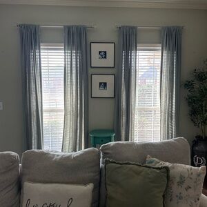 Elegant light sage/ gray   Curtains for Home Decor 54x96